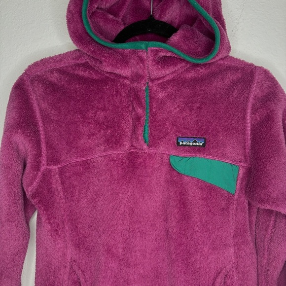 Patagonia Re-Tool Snap-T Hooded Pullover Size XS Purple Pink - Picture 3 of 9